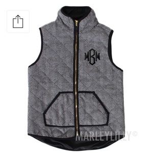 Marley Lilly Monogrammed MMB Herringbone Vest
